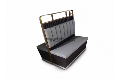 輕奢風軟包雙面餐廳卡座沙發(fā)