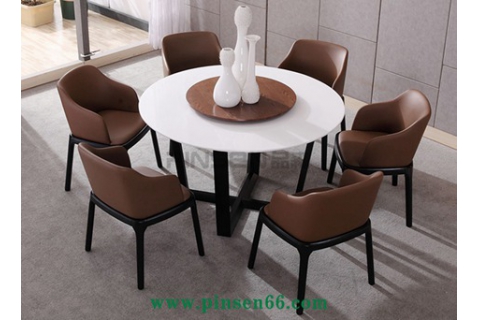 休閑北歐實木軟墊餐桌椅-北歐餐桌椅定制廠家