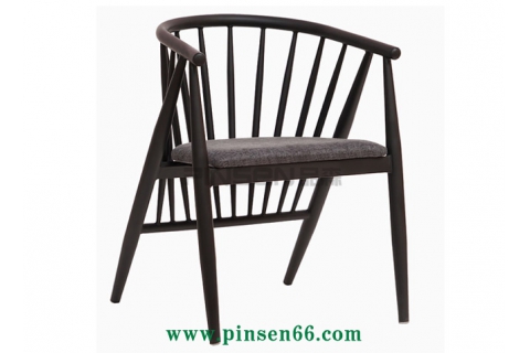 現(xiàn)代軟包格柵北歐實木椅-北歐餐廳桌椅定制廠家