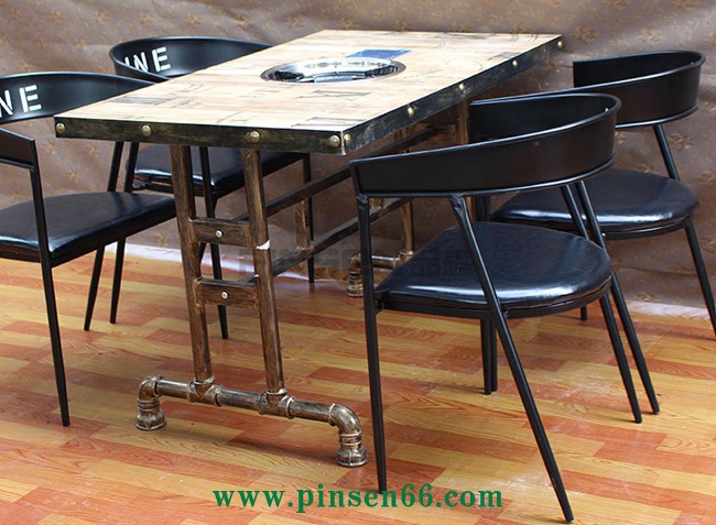 工業(yè)風(fēng)火鍋桌椅